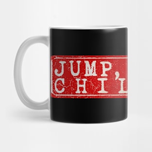 vintage retro plate Jump, Little Children Mug